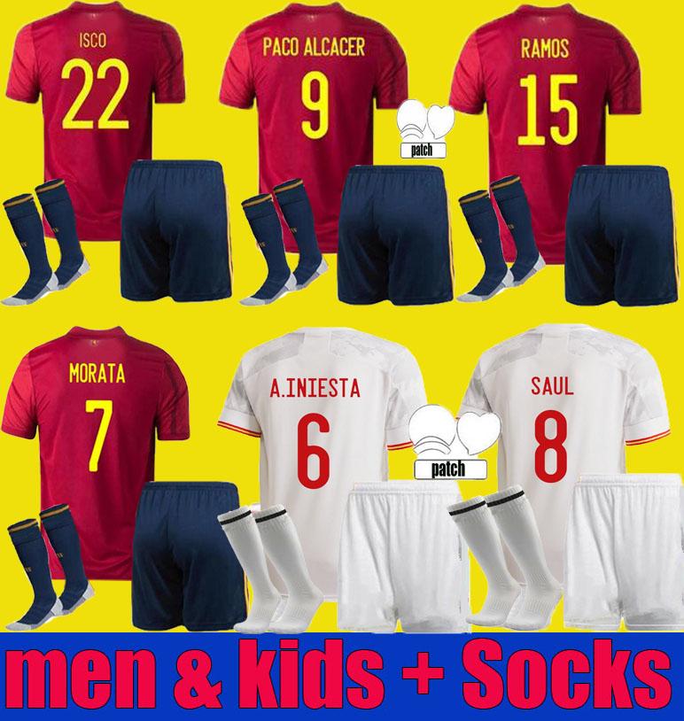 

Camiseta 2021 2022 Spain Soccer Jersey espana 21 22 ASENSIO MORATA ISCO INIESTA ALCACER SAUL XAVI Raul España Football shirts men + kids ki 1949, Away game