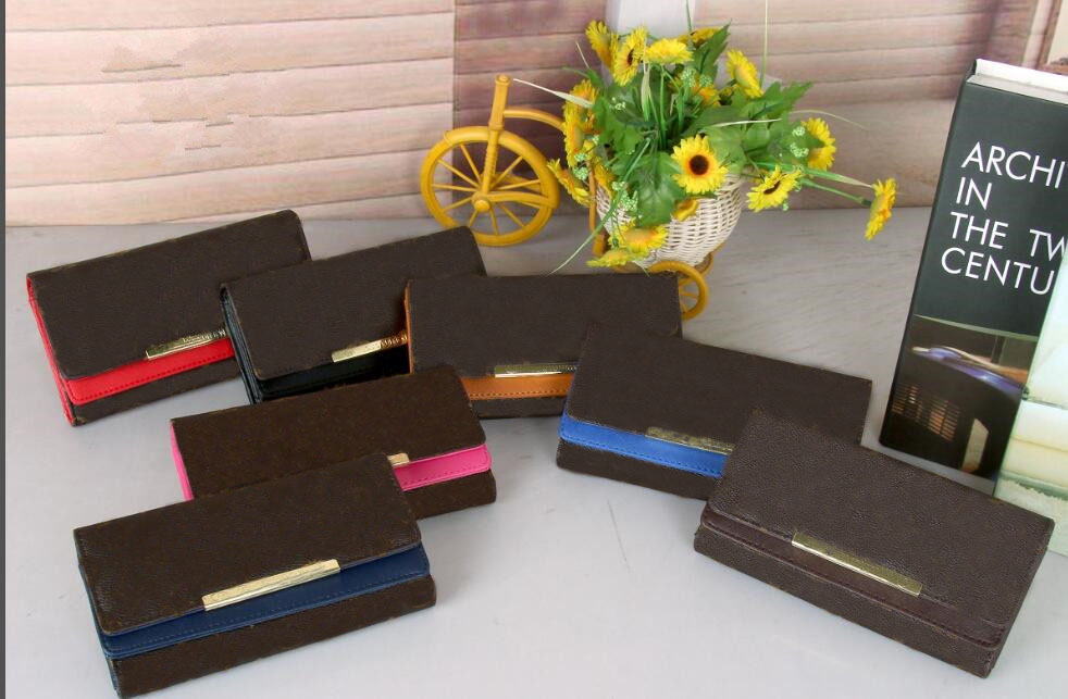 

Wholesale leather wallet for women multicolor designer short wallet Card holder DI0R women purse classic zipper pocket Victorine, Red;black