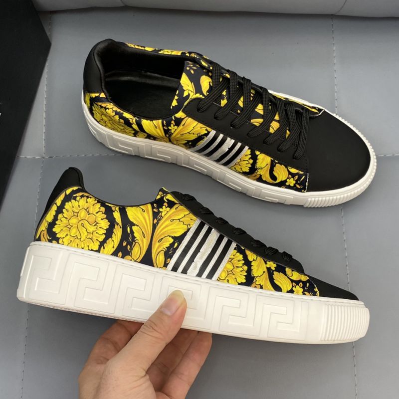 

Mens Sneakers Desginer Shoes Leather print Medial Greca Black Green platform Sneaker Luxury Shoes Top Quality With casual shoe, Box