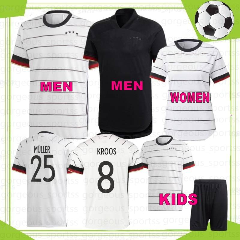 

2021 Germany Soccer Jerseys WERNER KROOS GNABRY HAVERTZ 21 22 KIMMICH VOLLAND FANS Player Version maillot de foot football Sane CAN Muller Men Kids European Euro Cup, Men away(deguoo)