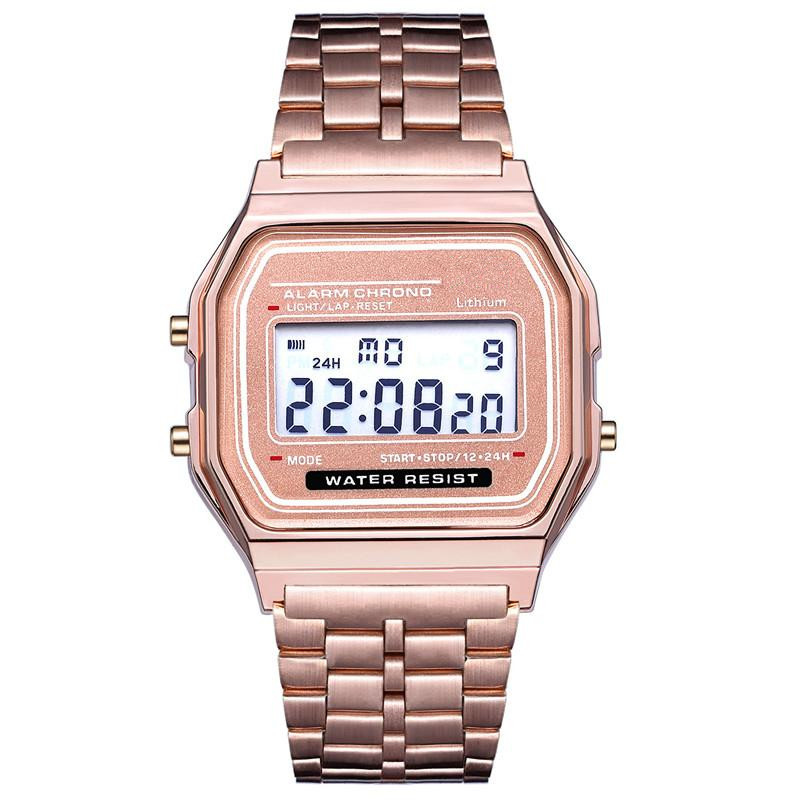 

Fashion F91W Men LED watch Ultra-thin Gold Silver Sports Watches Multifunction Metal Electronic F 91W Wristwatch