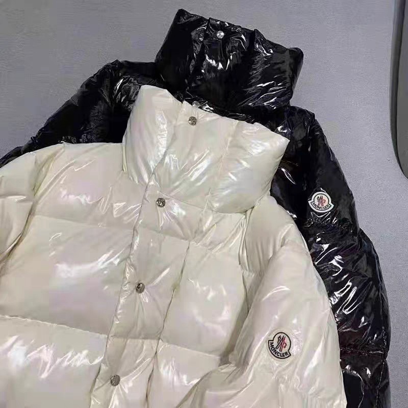 Women winter Coat Woman Glossy Coats Zipper Warm Down Long Parkas Fashion Streetwear Style Letter Pattern Geometric Pattern Top Long Jacket High Qua