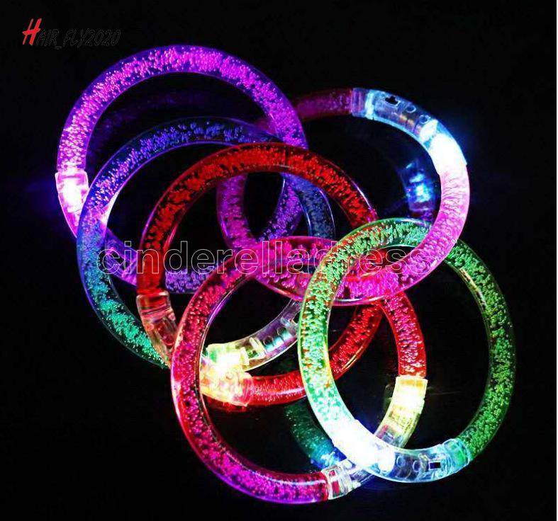 Children&#039;s Toys Wholesale LED Lighted Luminous Bracelet Concert Performance Props Bubble Flash Beads And Bubbles Interactive US Stock HM21-image-699964732