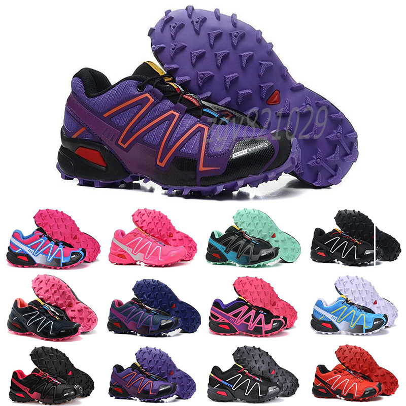 

Speed Cross 3 CS III Athletic Running Shoes Women Black Pink Silver Red Blue Outdoor SpeedCross 3s Hiking Womens Sports Sneakers Size 36-41 xc3, # 1