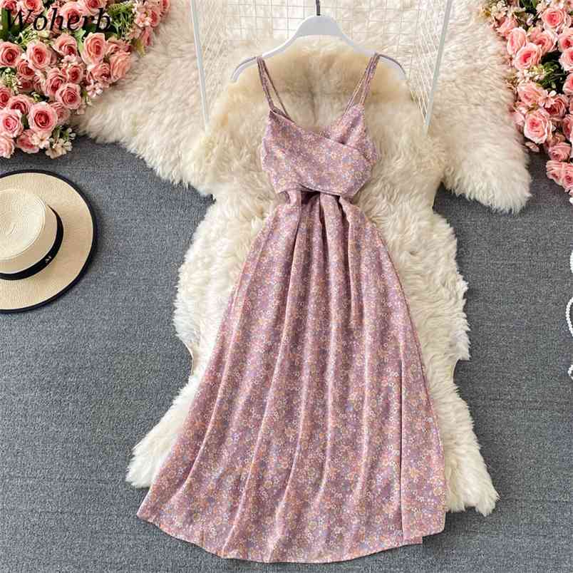 

Women Bandage Sexy Dress Summer V Neck A Line Vintage Party Dresses Vestidos Mujer Ladies Backless Midi Robe Clothing 210519, Green