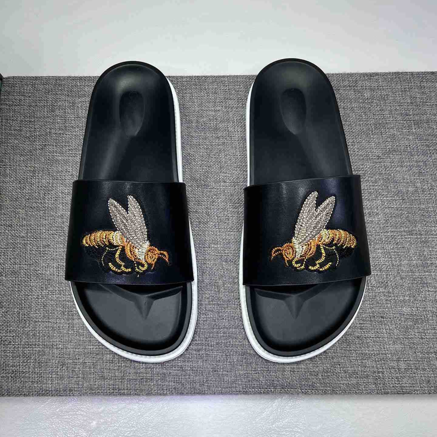 

size 44 Quality luxuries designer Men Women Slippers Sandals Shoes Slide Summer Fashion Wide Flat Flip Flops With Box