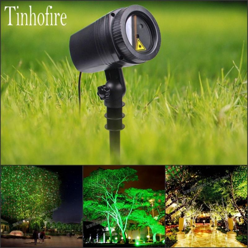 

Lawn Lamps Tinhofire CPD-02 Remote Control Sky Stars R&G LED Stage Light Lamp Party Waterproof Garden Landscape Christmas