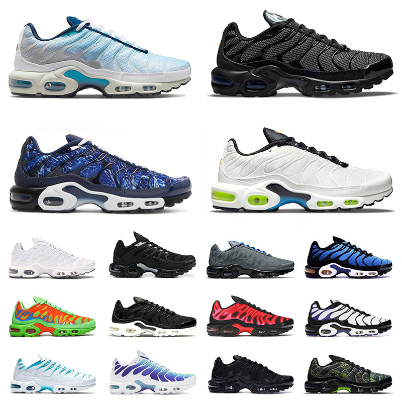 

High Quality Tn Plus Requin Running Shoes For Mens Terrascape Designer Reflective Black Grey Midnight Navy Blue Fury Multi Sports Sneakers Trainers Size 36-46, 36-40 atlanta