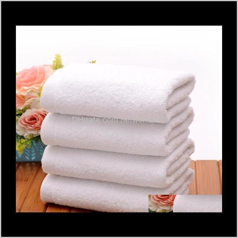 

El Supplies Home & Garden Drop Delivery 2021 White 100Percent Cotton Bath Towels Face Spa Salon Towel High Quality Licbb