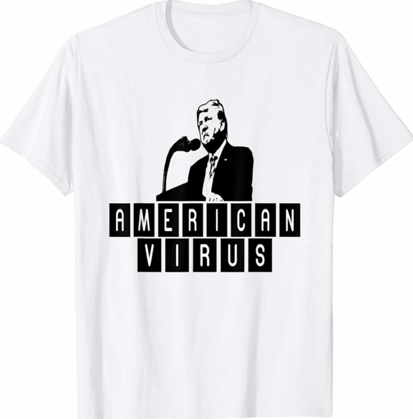

R1 American Panic Anti Trump President MAGA Funny Political White T-shirt S-6XL, White;black