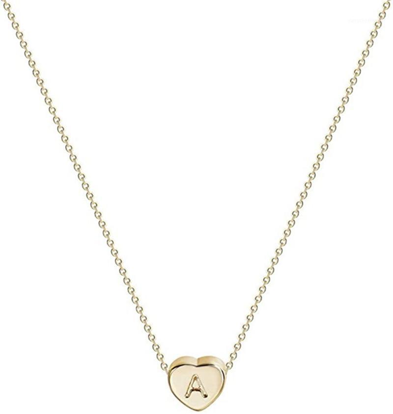 

Chains Tiny Gold Initial Heart Necklace-14K Filled Handmade Dainty Personalized Letter Choker Necklace Gift For Women