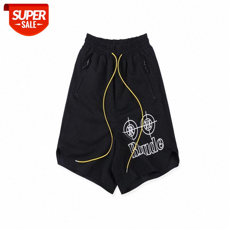 

Rhude X Patron of The New York limited sight pill drawstring shorts men #C70s, Black