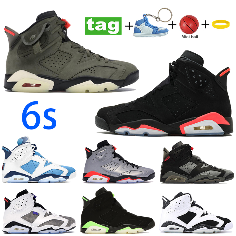 

Designer Jumpman 6 High Basketball shoes 6s Bordeaux Electric Green Midnight Navy DMP UNC carmine Cactus british khaki reflect silver Men trainers sneakers, No.21- bubble wrap packaging