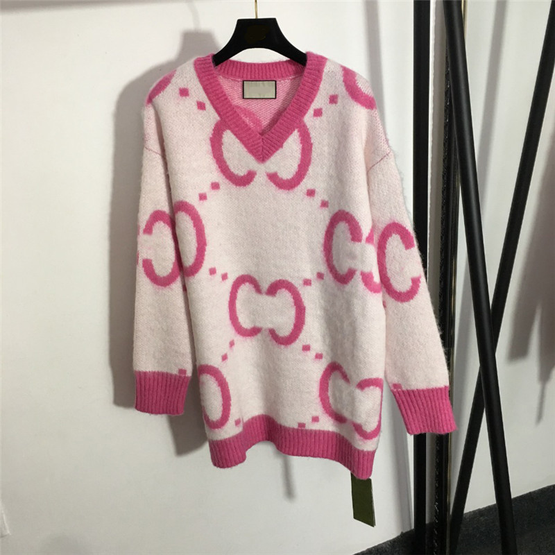 

Casual Women V Neck Sweaters Spring Winter Knitted Sweatshirts Long Sleeve Solid Color Knit Top With Tags, Green