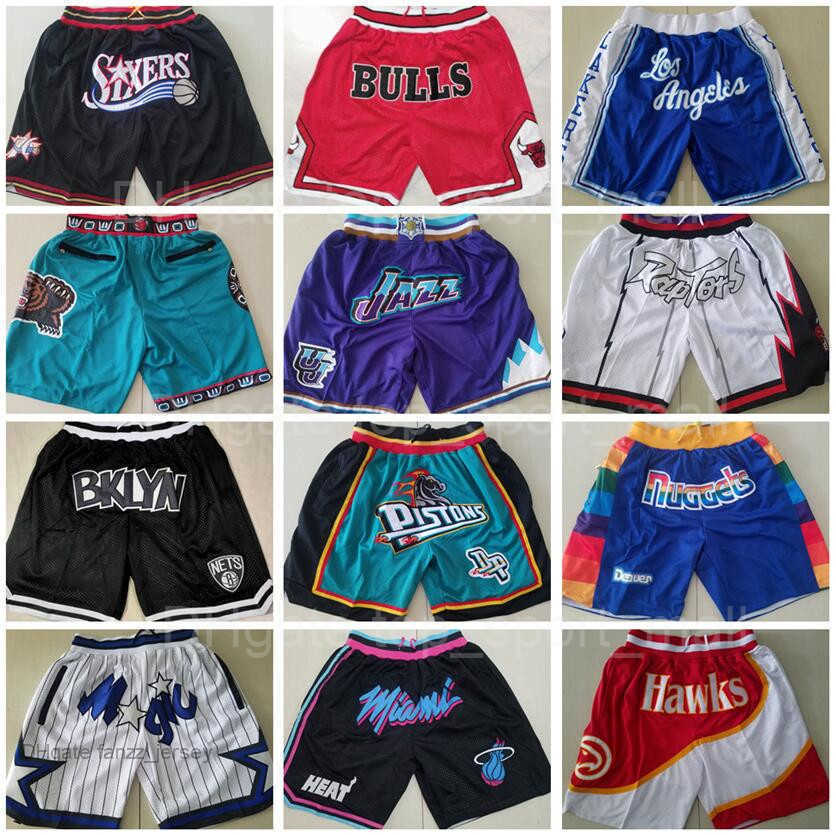 

Team Just Shorts Don Sport Basketball Short Running Wear With Pocket Zipper Sweatpants Hip Hop Pant Blue White Black Red Purple Men Stitch, Photo q