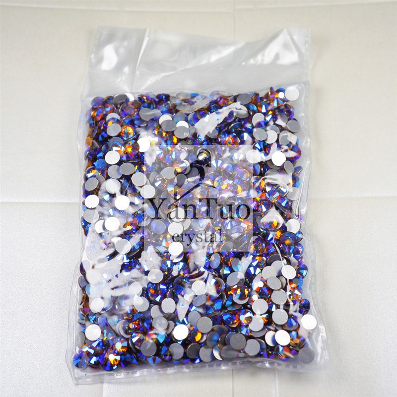 

Whole Sale Bulk Rhinestone Lt.Col.Topaz Ab Non Hot Fix SS10 SS12 SS16 SS20 For teeth And nail Art