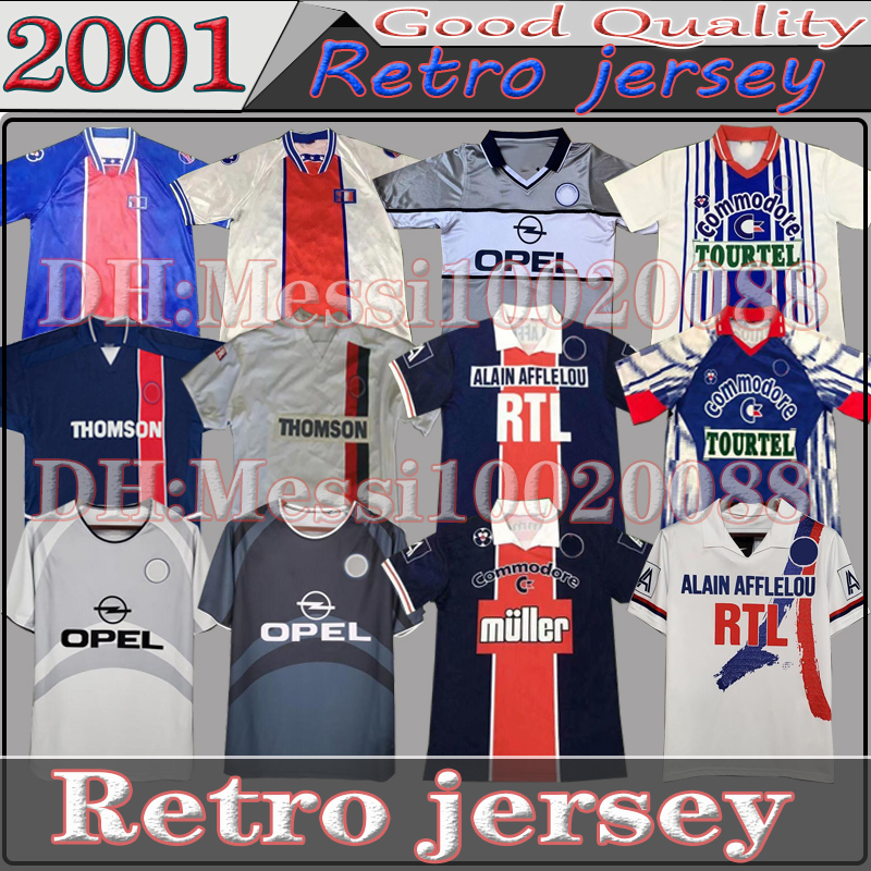 

2001 2002 classic Paris Retro soccer jersey OKOCHA LEROY Beckham P s G Throwback football jerseys 92 93 94 95 96 90 RAI ANELKA Ibrahimovic RONALDINHO, Black;yellow
