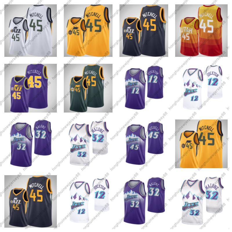 

Basketball jersey 45 Donovan Mitchell12 John Stockton 32 Karl Malone Basketball jersey, As1