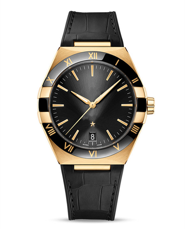 

2021 High quality fashion luxury watch designer military business waterproof calendar black men's watch quartz leather famous Men Mens, Slivery;brown