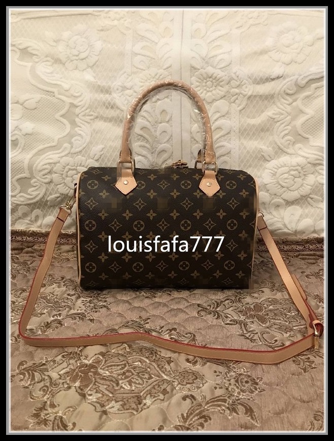 

Luxurys Designers Fashion women bag Shoulder Bags Lady Totes handbags Speedy With Key Lock Shoulder Strap Dust Bag GGLVLouisVittonYSLVUTTON, Brown flower