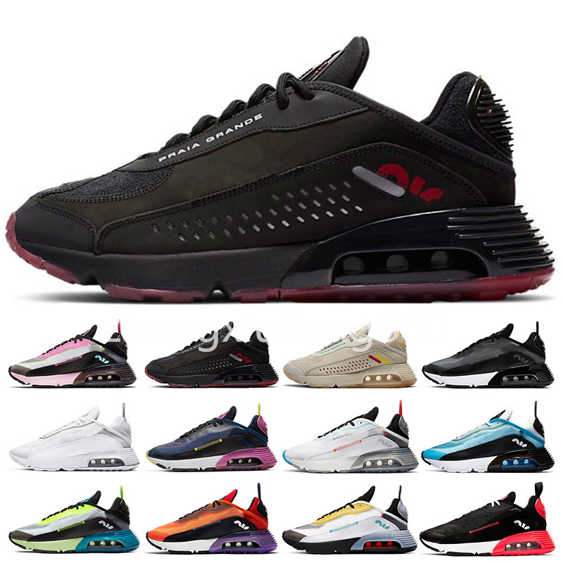 

2090 Men Women Running shoes Triple Black White Orange Pure Platinum Mens Trainers Sports Sneakers Size 36-45, Color 1