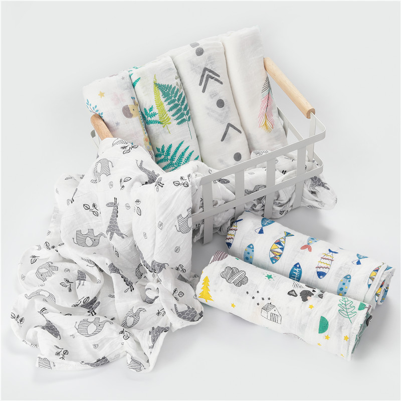 

1Pc Muslin 100% Cotton Baby Swaddles Soft Newborn Blankets Baby Towels Squares Gauze Infant Hand Towel New Born Wipe, No2