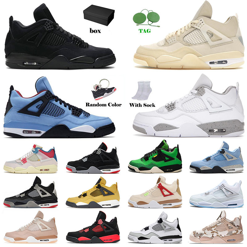 

TS OG Shoes Jumpman 4 4s Basketball for Mens Sail Offs Bred Scotts Cactus Jack University IV Wild Things Sneakers, 40-47 fiba