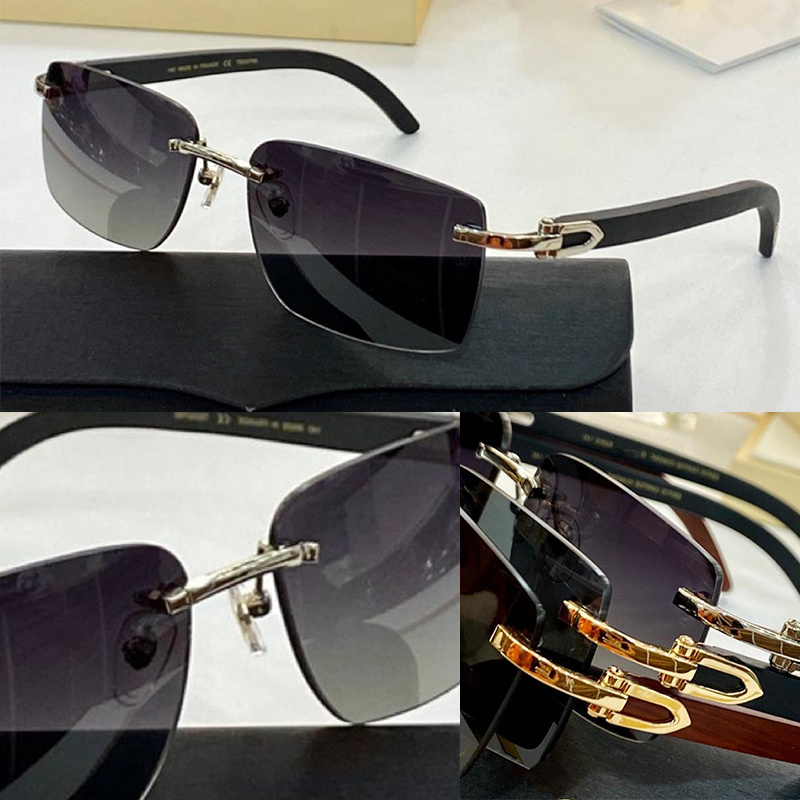 

Sunglasses For Men and Women Summer style Anti-Ultraviolet Retro Square Plate Frameless Fashion Eyeglasses Random Box T8200760, White;black