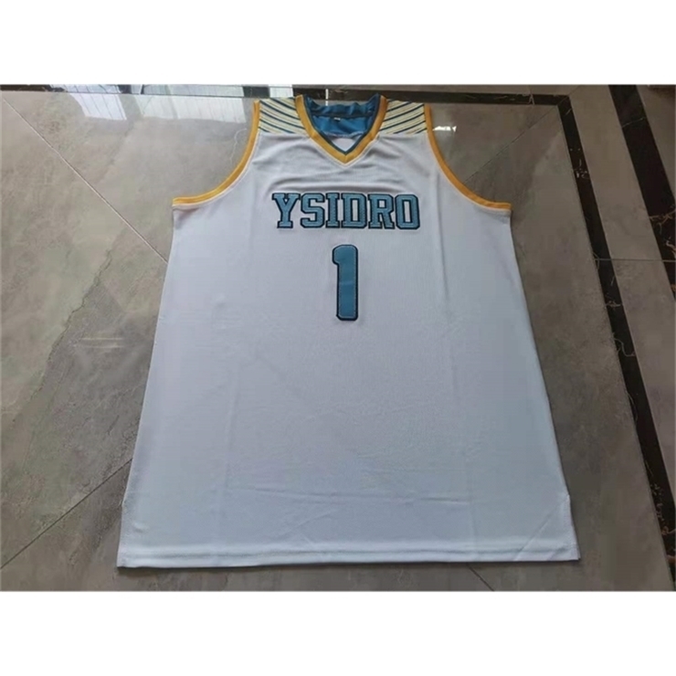 

rare Basketball Jersey Men Youth women Vintage #1 Mikey Williams High School Ysidro College Size S-5XL custom any name or number, White youth s-xl