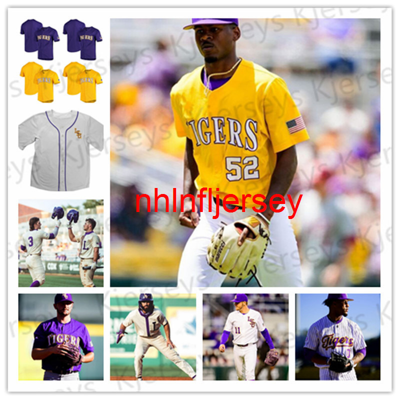 

Custom LSU Tigers College Baseball Jerseys 17 DJ LeMahieu 8 Alex Bregman Aaron Nola Gausman Aaron Hill Eric Walker Giovanni DiGiacomo Drew, As