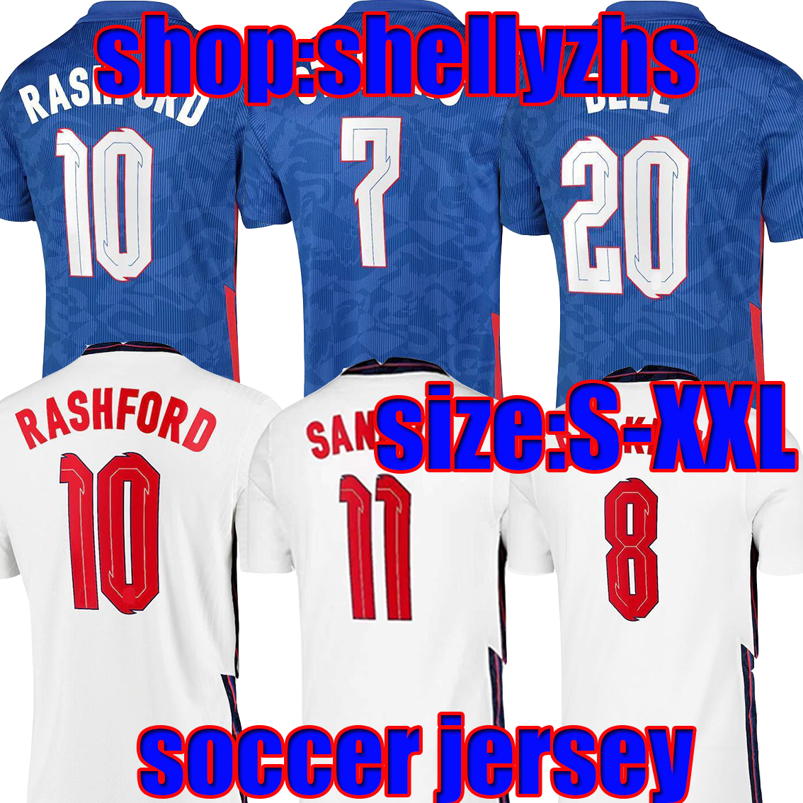 

20 21 KANE RASHFORD SANCHO GREALISH Soccer Jersey 2021 STERLING MOUNT ABRAHAM DELE COADY National Team Football Shirts, Away kids