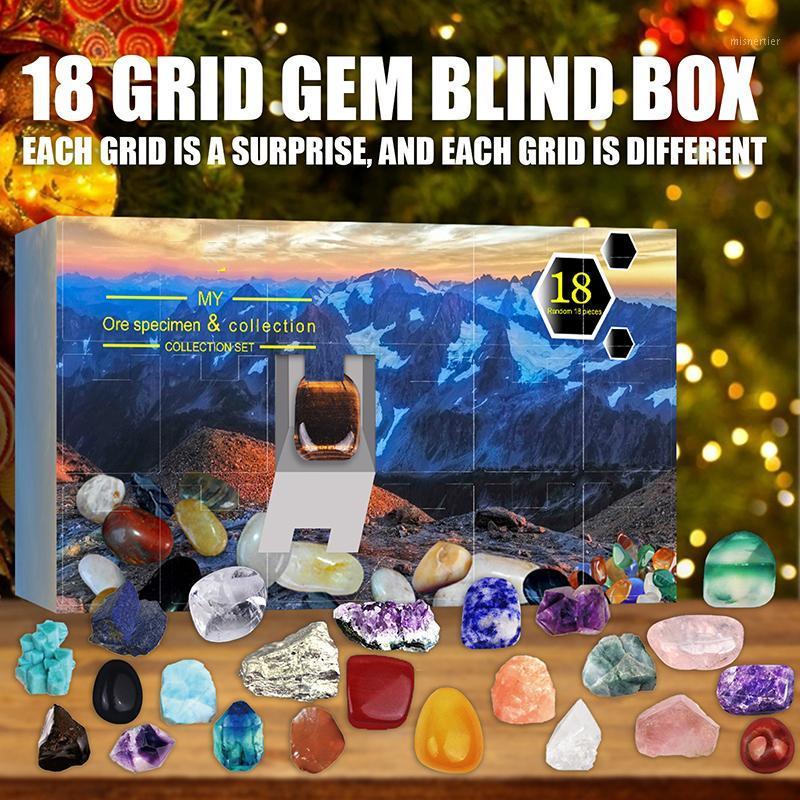 

Gift Wrap 2021 Christmas Countdown 18 Days Gifts Box Creative Gemstones Collections Advent Calendar Toys For Children