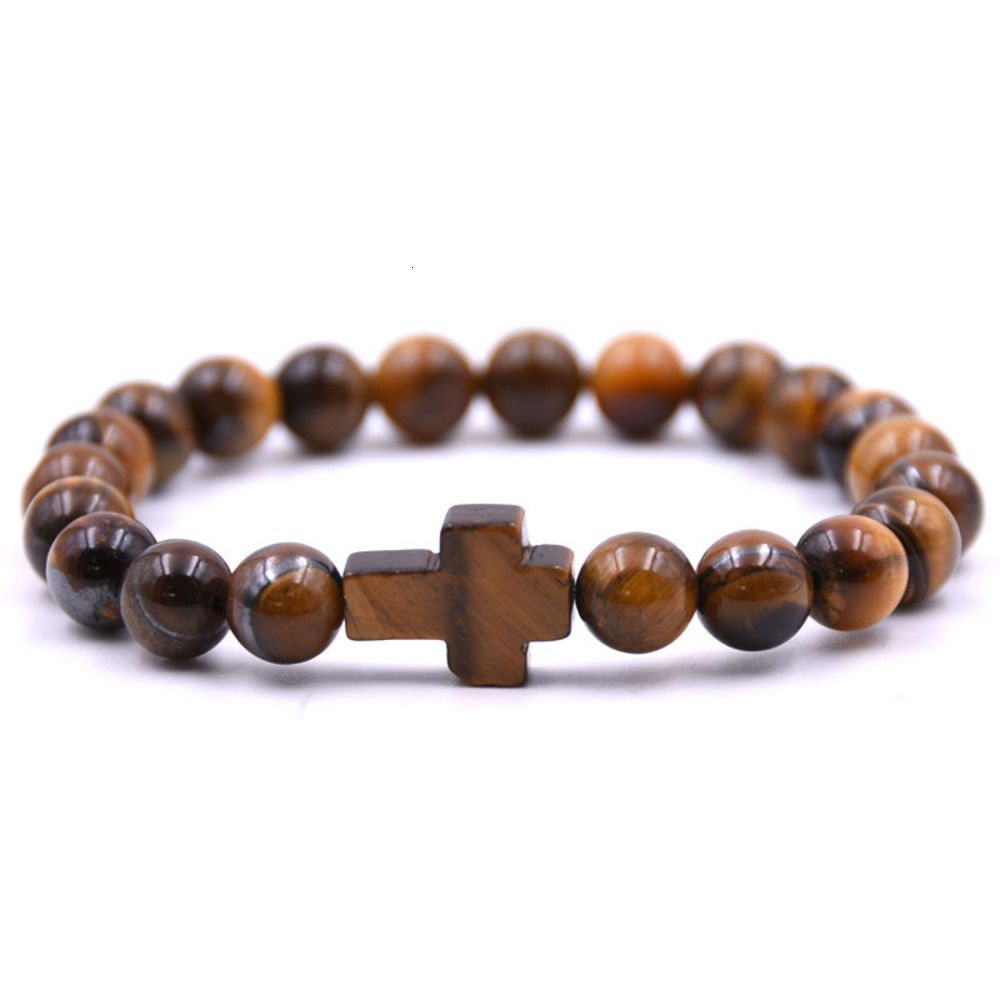 

Hand catenary bracelet natural stone Turquoise Natural Stone Cross Bracelet, Black
