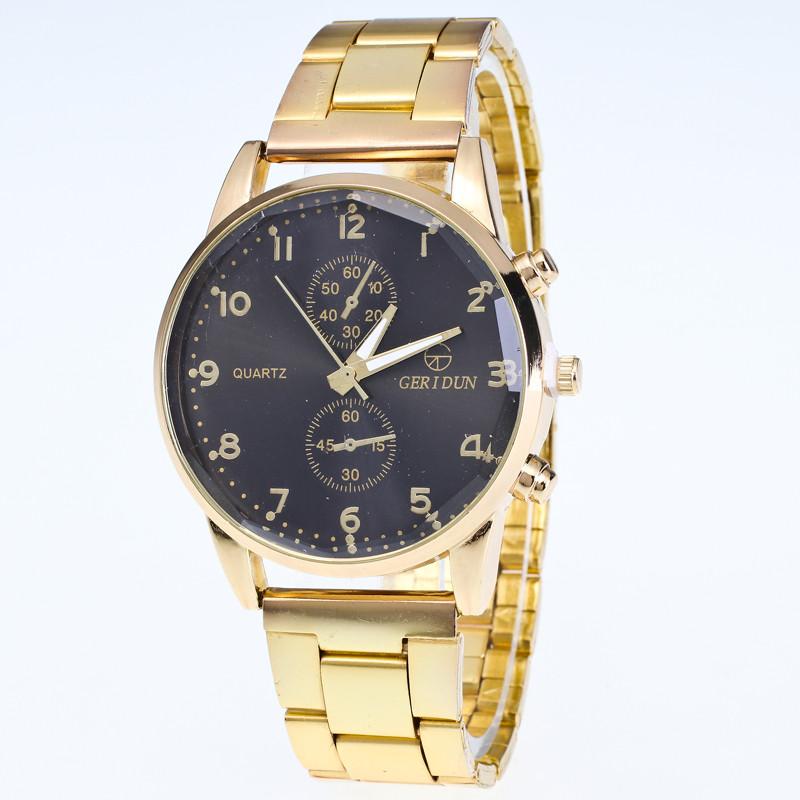 

Wristwatches CERIDUN Men Watch Fashion Relogio Masculino Gold Diamond Steel BUsiness Quartz Wrist Bracelet Casual Watches Reloj