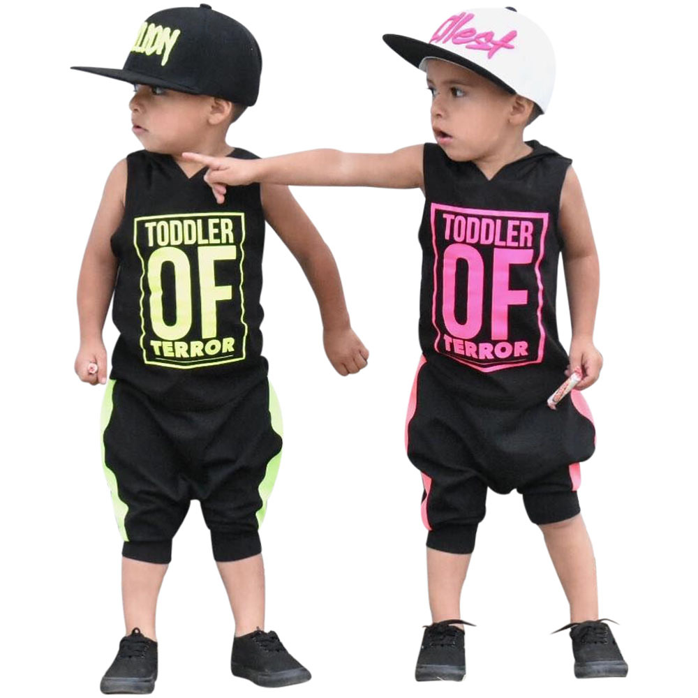 

2set boys Hip-hop letter printed 2pcs set sport suits tracksuit 2 colors Clothing Sets girl outfits children Designers Clothes, Pink