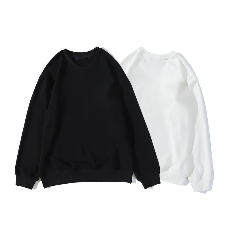 

L-1120 Autumn Couples Clothes Men Women Sweatshirts Hoodies Winter Black White Sportswear Casual Loose Long Sleeve Round Collar Tops Pullovers