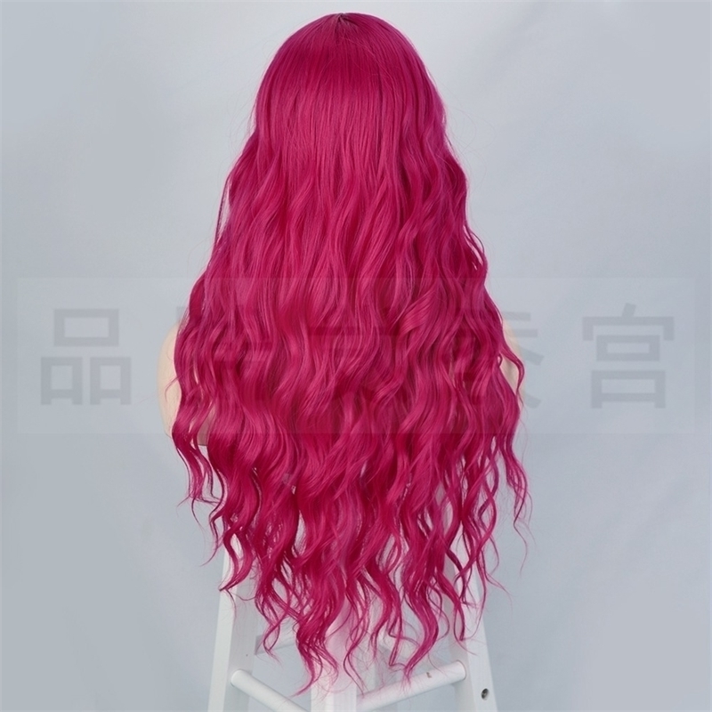 

women's wig front Wig small lace long curly hair medium water separation corrugated chemical fiber headgear wigs, 1945#