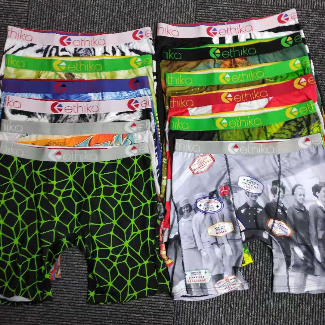 Men's Ethika swimwear boxer sports trendy animal plant Print Shorts fashion casual underwear multi color random delivery#swimwears01-image-683387607