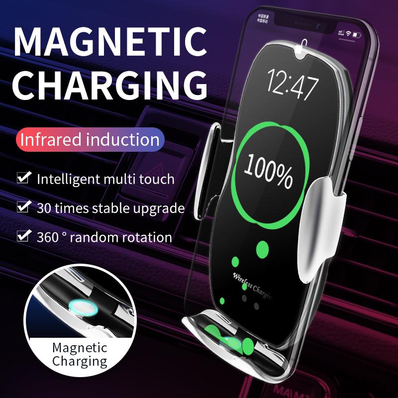 

Cell Phone Mounts & Holders Universal Mobile Magnetic Car Wireless Fast Charging Holder