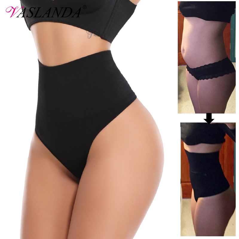 

Womens Thong Panty Shaper High Waist Tummy Control Panties Slimming Underwear Waist Trainer Shaping Briefs Butt Lifter Shapewear, Nude