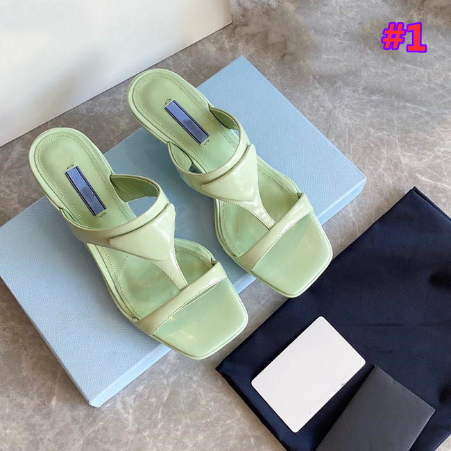 

2021 luxury women designer high heel slippers summer fashion wedding party Sandals Size 35-40 with box, #2