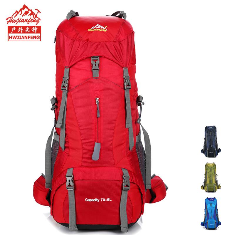 

Outdoor Bags 65L Sports Mountaineering Backpack Camping Hiking Trekking Rucksack Travel Waterproof Cover Bike, Light blue