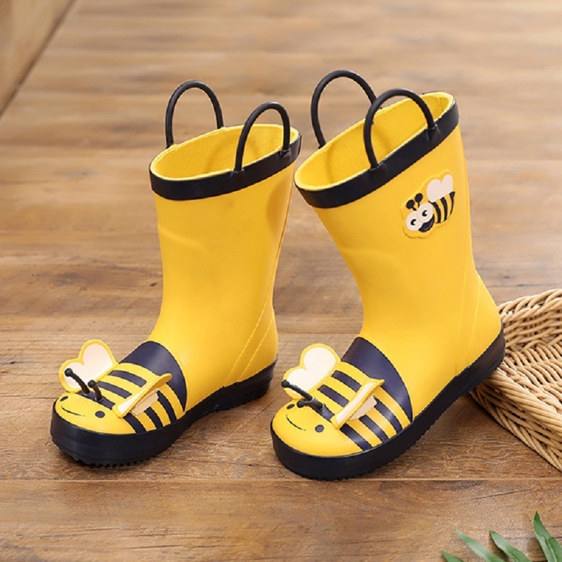 

Sneakers Rainboots Baby Waterproof Rain Boots for Children PVC Rubber Colorful Cute Cartoon Kids Breathable Water Shoes C0308, Giraffe