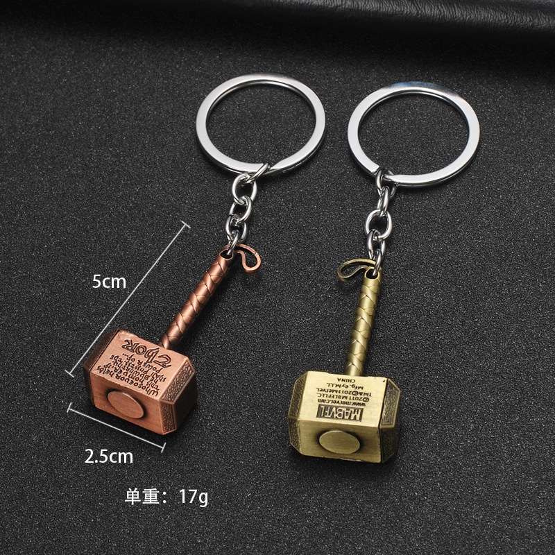

Mini Letter Design Hammer Jewelry Gift Key-Ring Creative Key Chain Hanging Decoration Crafts Spot Wholesale Christmas Gift, Mix colors