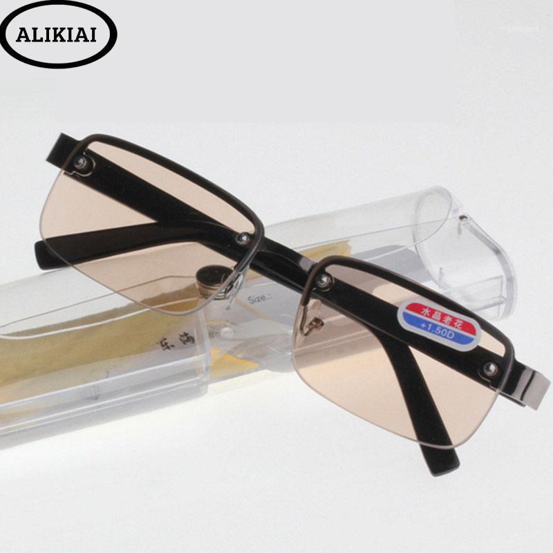 

Sunglasses ALIKIAI Rimless Classic Style Glass Lenses Reading Glasses Plain Mirror Men Women Unisex Eyewear 0 1.0 1.5 2.0 2.5 3.0 3.5 41