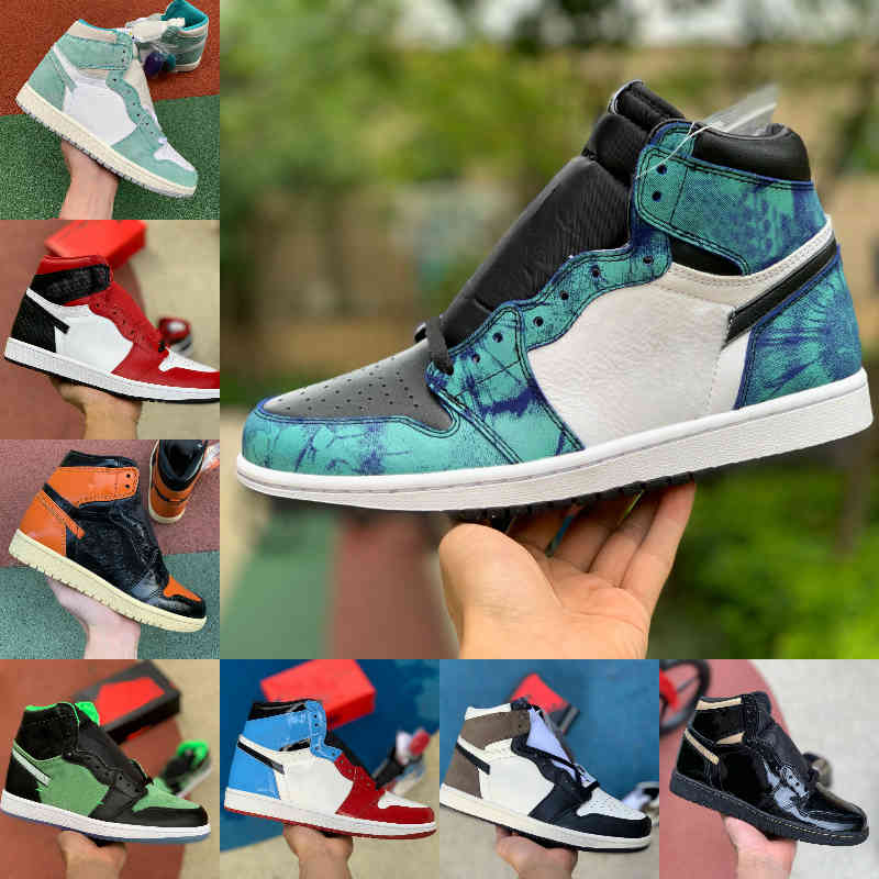

2021 New 1 1s Basketball Shoes Men Women Satin Snake DARK MOCHA Tie Dye RACER BLUE Fearless UNC To Chicago OG Bio Hack Crimson Tint Light Smoke Grey Designer, F1032
