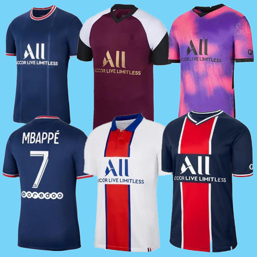 

20/21/22 Thai soccer jersey paris MBAPPE VERRATTI 2021-2022 MARQUINHOS KIMPEMBE DI MARIA KEAN football T-shirts tops men shirt Size  - 4 XL