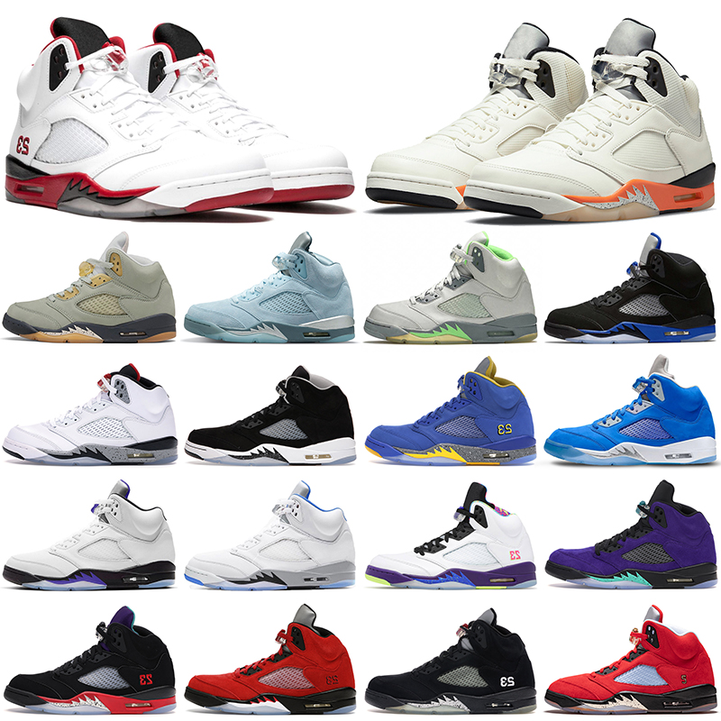 

Jumpman 5 Men Basketball Shoes 5s Racer Blue Bluebird Oreo Raging Bull What The Fire Red Concord Green Bean Jade Horizon Mens Womens Outdoor Trainers Sneakers, 5s space jam
