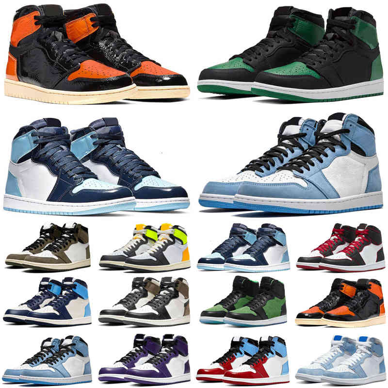 

2022 Wholesale Volt Gold 1 1s Jumpman Mens Basketball Shoes Dark Mocha Obsidian Unc Hyper Roya University Blue Men Women Trainers Sports Sneakers, Customize