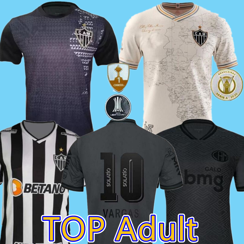 

top Atlético 2021 2022 Atletico Mineiro HOME men Soccer Jersey special edition 21 22 Fred Cazares Otero Moura Elias Robinho Valdivia Adilson, Black;yellow